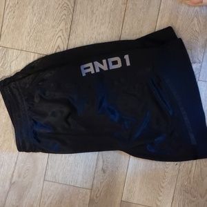Large AND1 Black Basketball Shorts